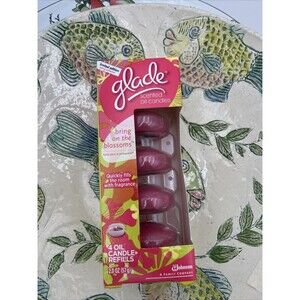 4 Pack GLADE Scented Oil Candle refills BRING ON THE BLOSSOMS New Limited Editio